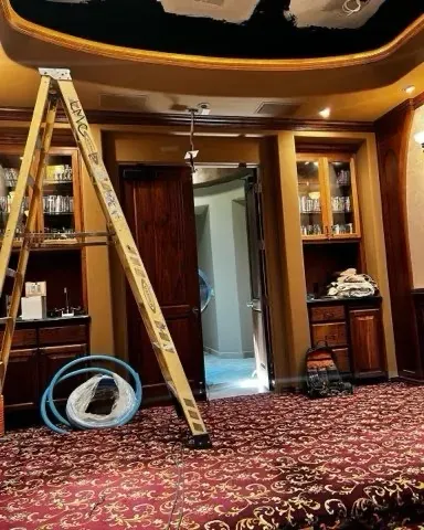 Remodel lighting rough-in in a custom home study - Orozco Electric