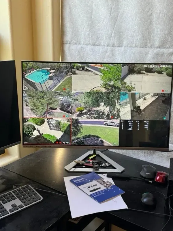 Security camera system monitor and NVR setup after installation - Orozco Electric